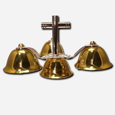 4 IN 1 CHIME BELL TWO - TONE SILVER AND GOLD PLATED -