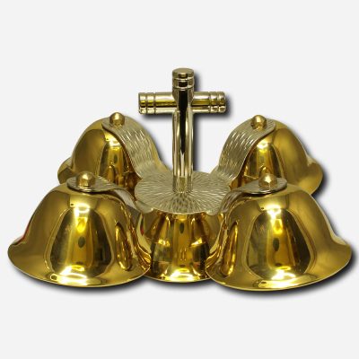 5 IN 1 CHIME BELL TWO- TONE SILVER AND GOLD PLATED -