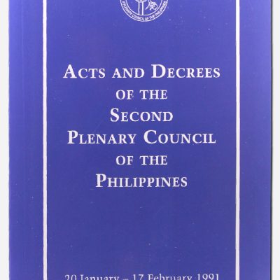 Acts and Decrees of the Second Plenary Council of the Philippines