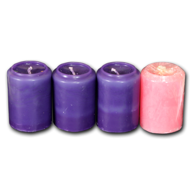 Advent Candle M-3 with Prayer Guide - 65 x