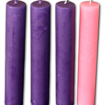 Advent Candle with Prayer Guide - 4 x