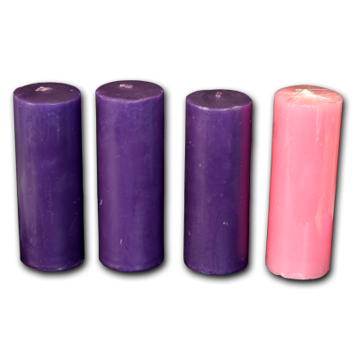 Advent Candle M-6 with Prayer Guide - 2 x