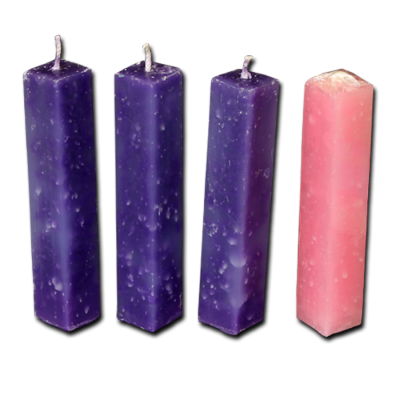 Advent Candle with Prayer Guide - Small
