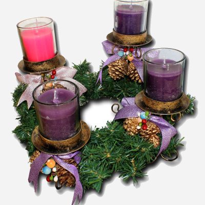 Advent Wreath with Candles - 43 x 43 x