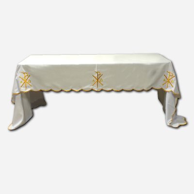 Altar Cloth White and Gold - Alpha and Omega PX 58 x