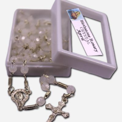 Crystal Birthstone Rosary Jelly Beads April -