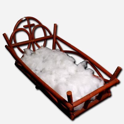 BABY JESUS CRIB - DARK BROWN - 18 X