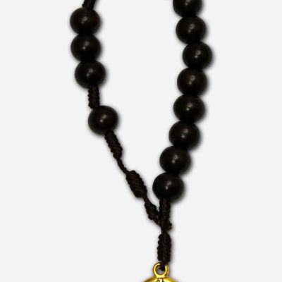 KNOTTED KAMAGONG BRACELET WITH SAINT BENEDICT MEDAL - BEADS