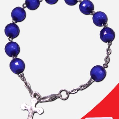 Bracelet Rosary Cotton Beads with Case Blue