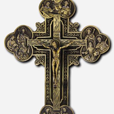 Bronze Finish Crucifix wall Mounted - 20 x 2 x