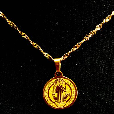 Saint Benedict Necklace - Gold