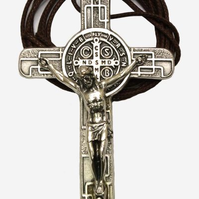 CRUCIFIX WITH SAINT BENEDICT MEDAL NECKLACE - 4 x ITALY