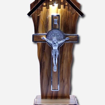 Saint Benedicts Cross with Light - 3 x 2 x - C5-115314 Made in Italy