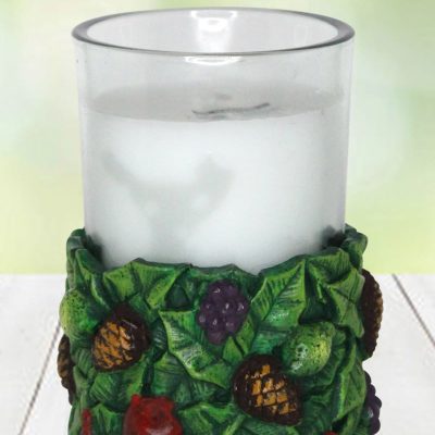 Christmas Candle with Glass -