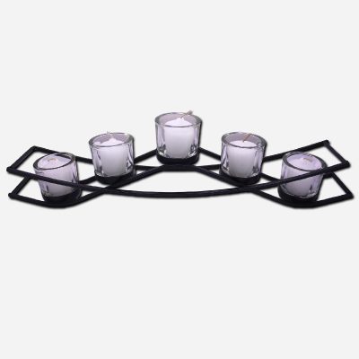 CANDLE HOLDER WITH 5 CANDLES - 20 X 3 X