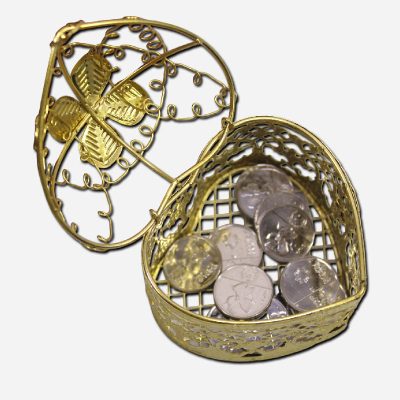 WEDDING ARRHAE HEART SHAPE GOLD COLORED - 7 X