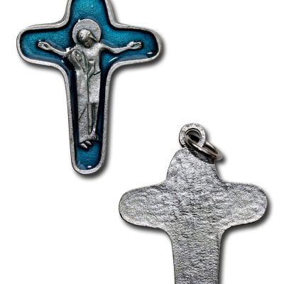 Precious Blood Cross Pendant Blue -