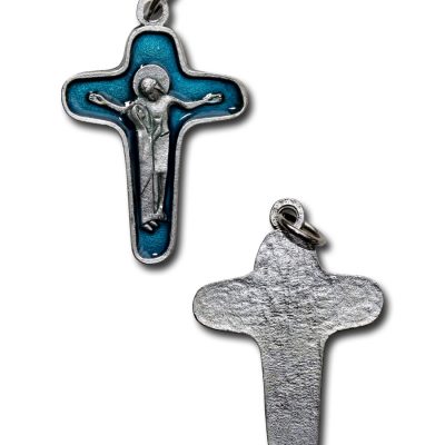 Precious Blood Cross Pendant Blue - Small