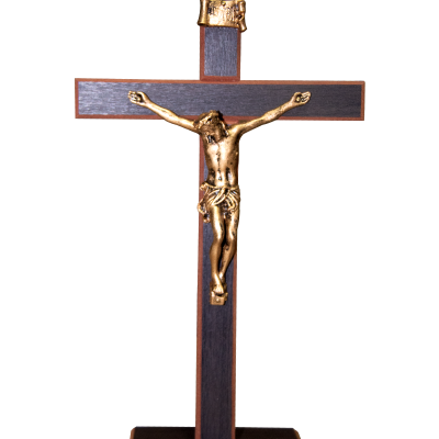 CRUCIFIX WITH STAND GOLD -