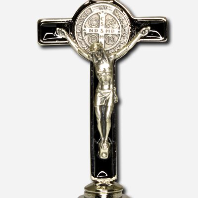 Crucifix with Saint Benedict - Black
