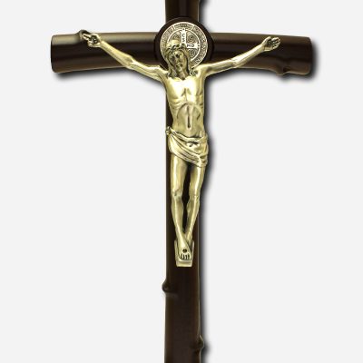 Saint Benedict With BASE BEECH Wood MADE IN ITALY