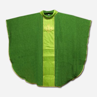 Chasuble Italian Green - Round Collar Small