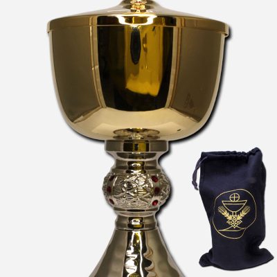 Ciborium with Pouch - Made in Italy - 8 x 8 x