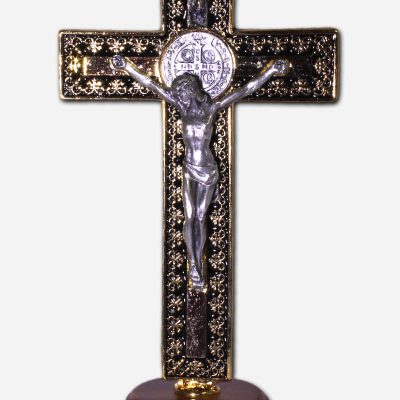 Cross with Saint Benedict Medal BLACK - Italy