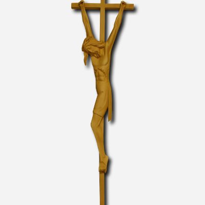 Wall Mounted Crucifix - 7 x 1 x Beige
