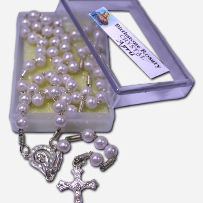 Crystal Colored Rosary Beads April -