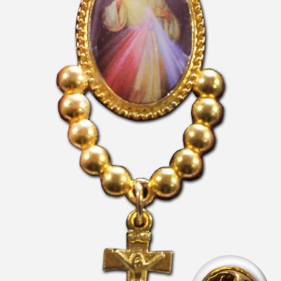 DIVINE MERCY LAPEL PIN 2 X