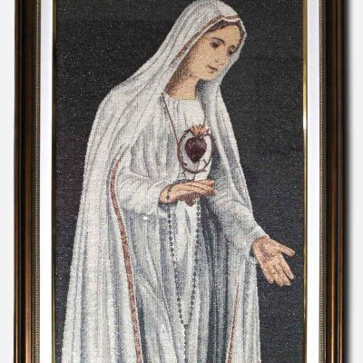 OUR LADY OF FATIMA FRAME WITH GLASS - CANVASS - 17 X 1 X