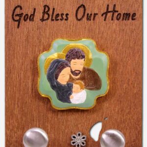 God Bless Our Home - Holy Family Key Holder - 3.8 x 4.