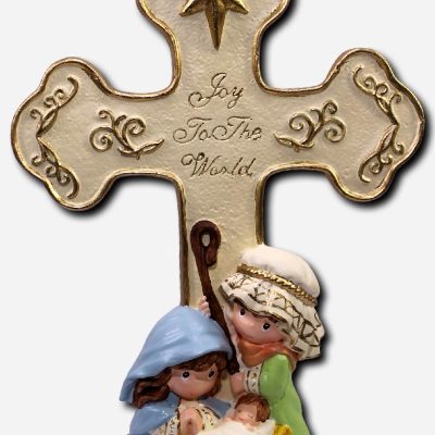 Joy to the World Nativity with Cross -