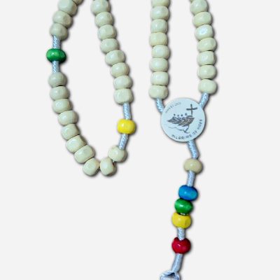 Knotted Wooden Rosary with Jubilee Logo