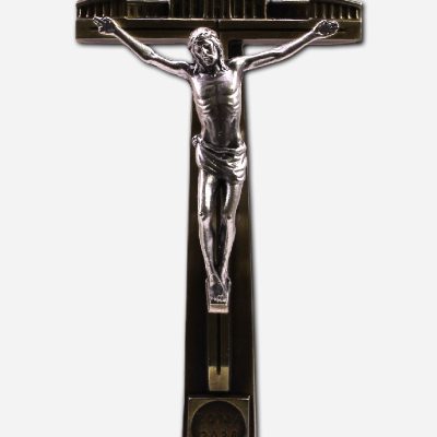 Jubilee Standing Crucifix - 7 x 4 x - Made in Italy - Bronze