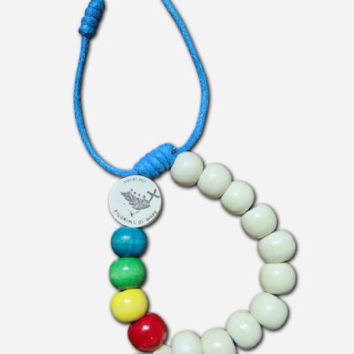 Knotted Wooden Bracelet with Jubilee Logo - Big