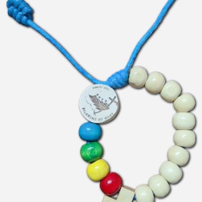 Knotted Wooden Bracelet with Jubilee Logo - Small