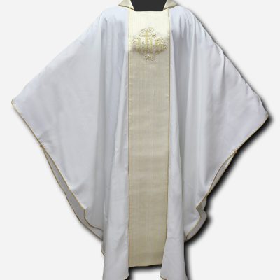 CHASUBLE IHS CREAM ITALIAN - LARGE