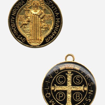 Saint Benedict Medal GOLD BLACK