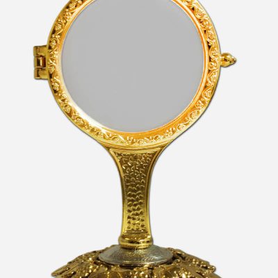 MONSTRANCE - PLATED METAL - 3.5 X 3.5 X