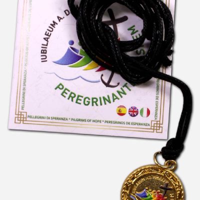 NECKLACE GOLD COLOR JUBILAEUM A.D. MMXXV ITALY -