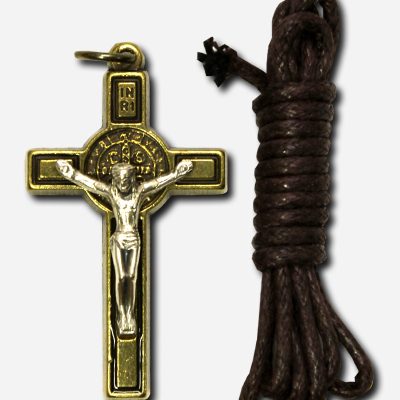 Necklace with Saint Benedict Medal - 3 x Made in Italy