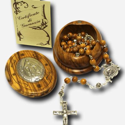 Our Lady of Miraculous Medal Rosary with Case - Made in Italy