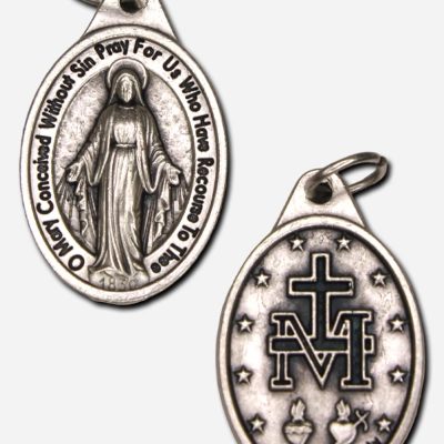 Our Lady of Miraculous Medal Pendant 16 x Italy