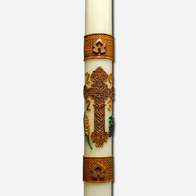 Paschal Candle 2023 - Caramel Brown 4 x 4 x