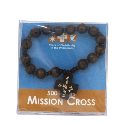 MISSION CROSS BRACELET - Dark Brown