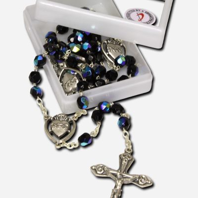 Rosary Made in Italy Blue-Black
