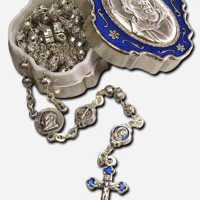 Rosary - Saint Padre Pio Blue Italy