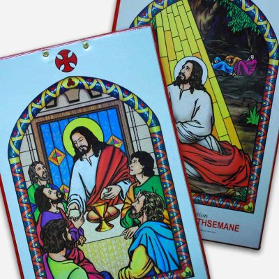 The 14 Stations Of The Cross Laminated 8 x